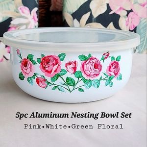 GMI Aluminum Nesting Bowl Set (5pcs) FLORAL